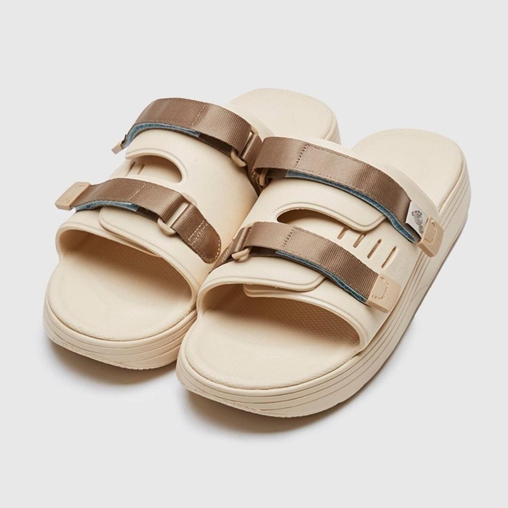 New Suicoke Khaki X Beige Urich Sandals